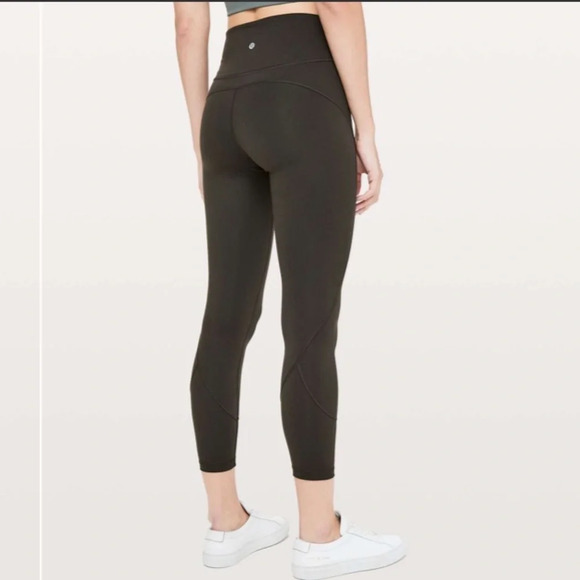 Lululemon In Movement 7/8 Tight *Everlux 25" Dark Olive Green 21686 - Picture 3 of 14